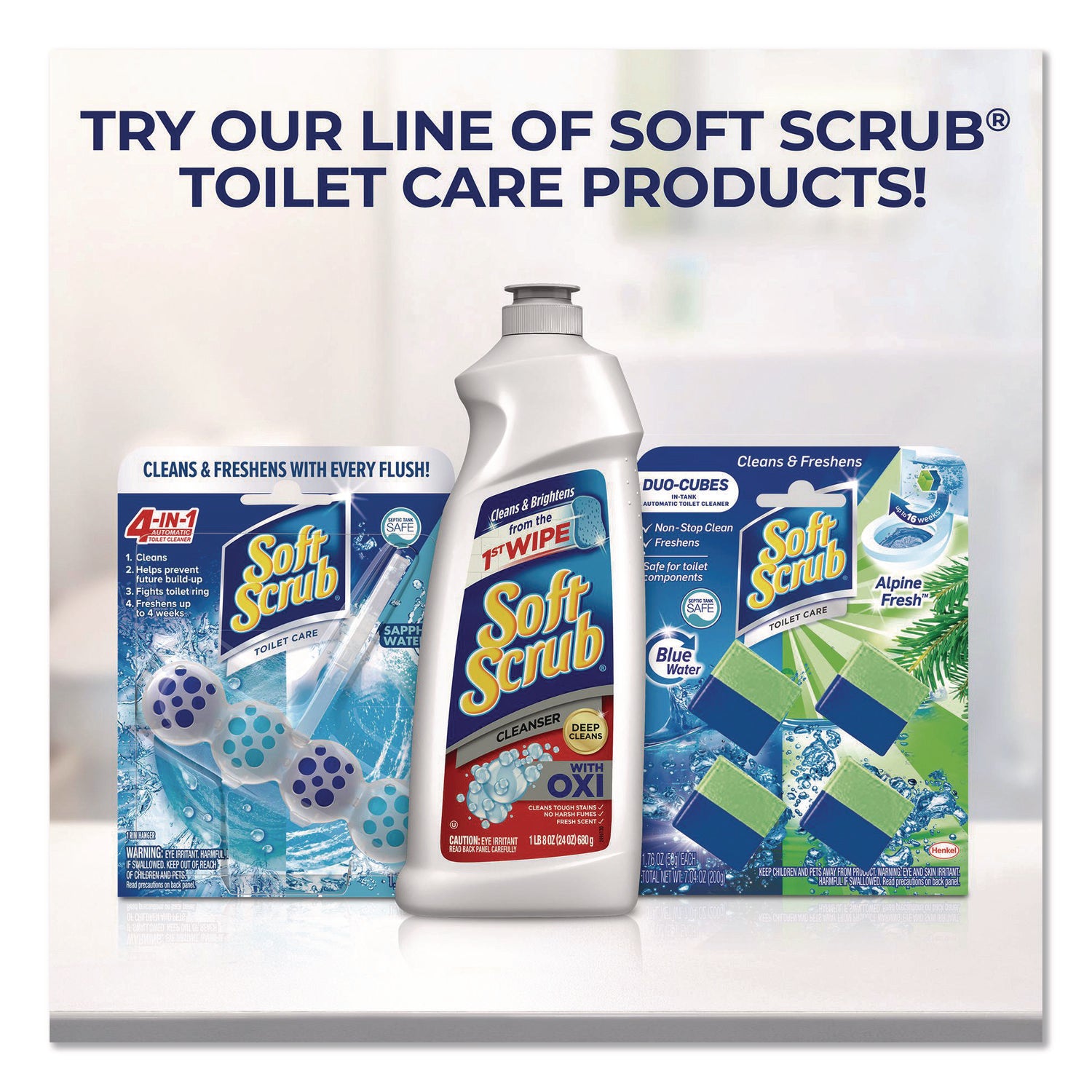 Soft Scrub Total Bath/Kitchen Cleanser - For Multipurpose - Scrubber - 24 fl oz (0.8 quart) - Fresh Scent - Cleanse, Kosher - White - 1 Each