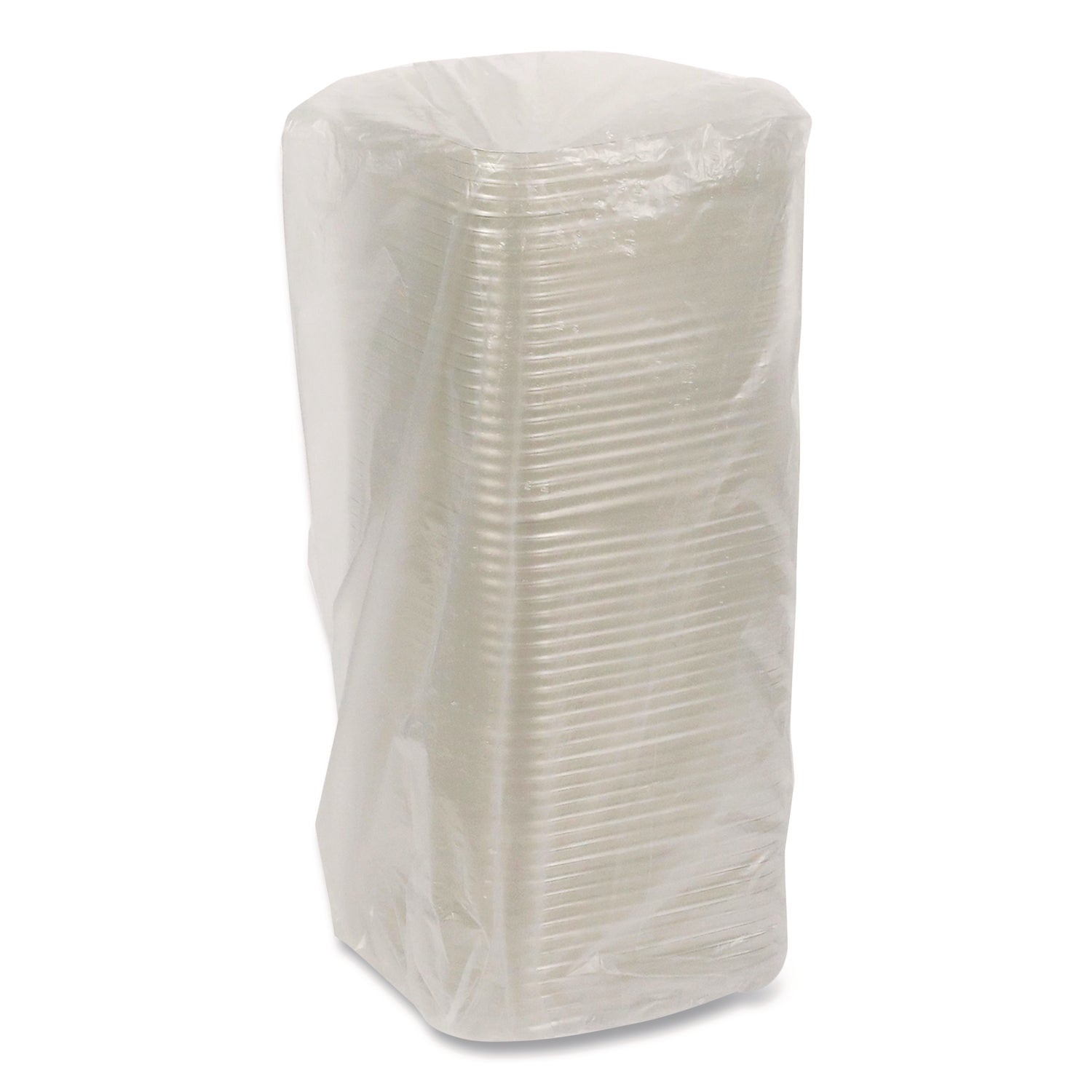 EarthChoice Recycled PET Container Lid, for 6" Square RPET Containers, 6.25 x 0.39 x 6.25, Clear, Plastic, 360/Carton