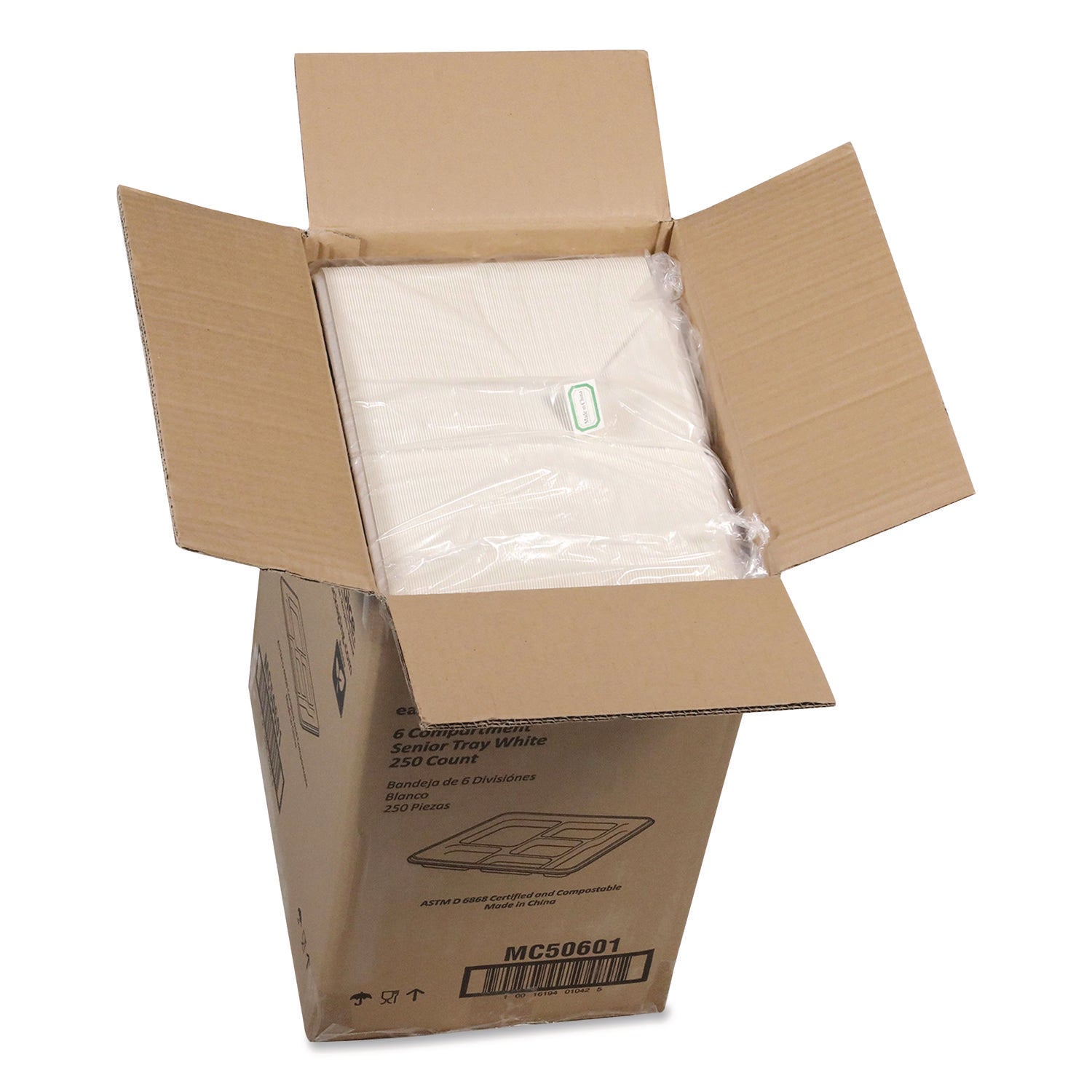 TRAY,6CMP,SCH LNCH,250,NT