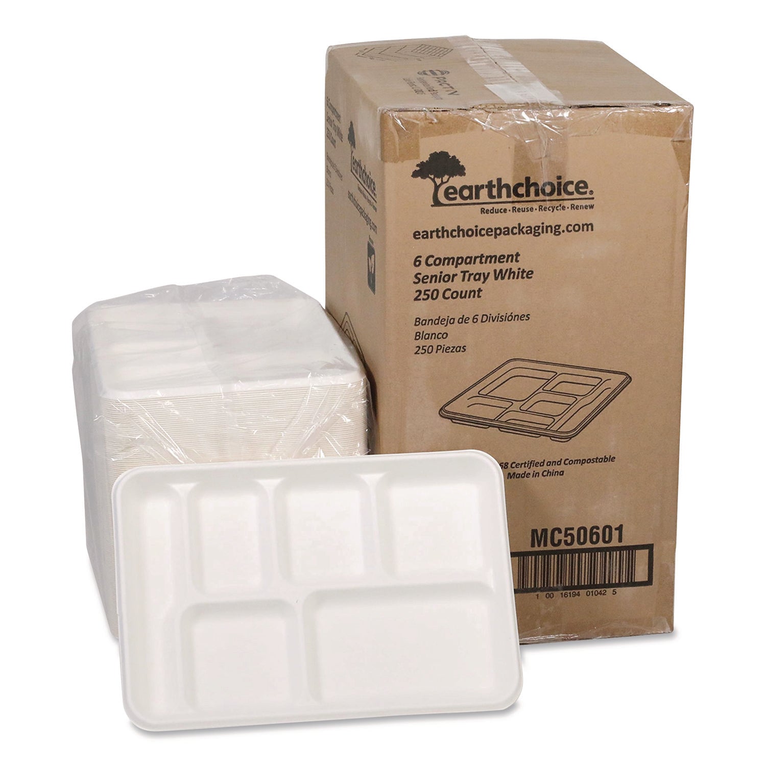 TRAY,6CMP,SCH LNCH,250,NT