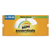 Bounty Essentials Paper Towels, Yellow, 162 Sheets per Roll, 12 Rolls per Carton