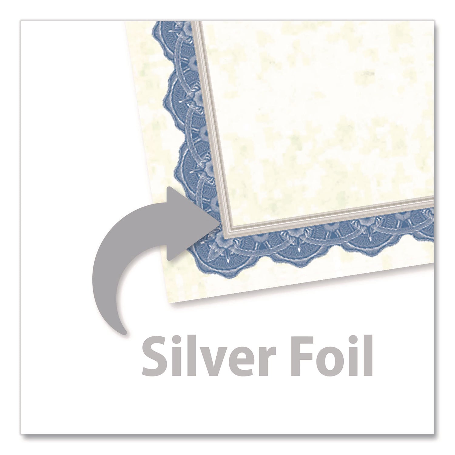 8.5" Width x 11" Length - Inkjet, Laser Compatible - Blue Border - 1 Pack