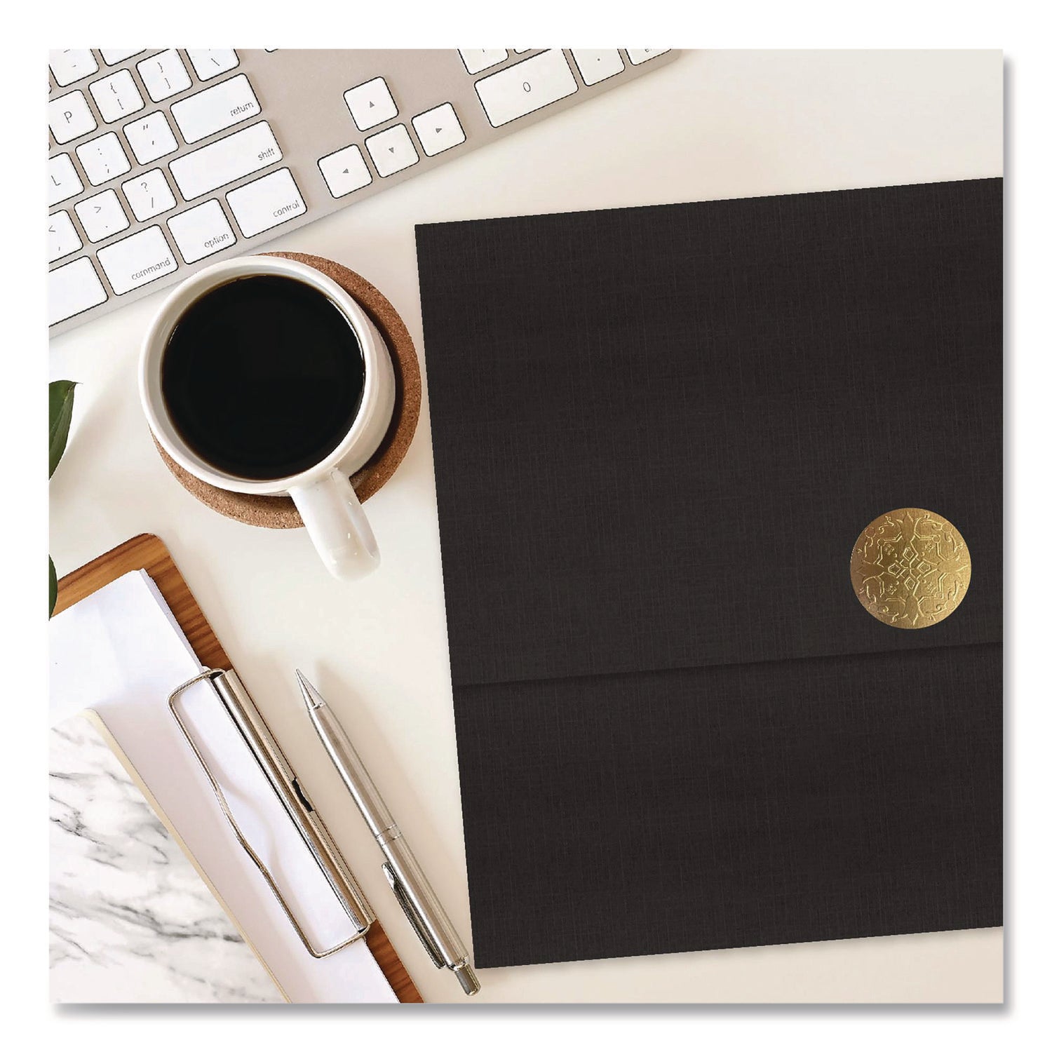 Geographics Recycled Certificate Holder - Black - 30% Recycled - 5 / Pack