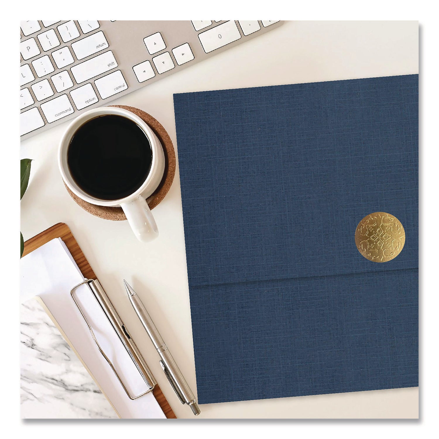 Geographics Recycled Certificate Holder, Navy, 30% Recycled Content, 5 Pack