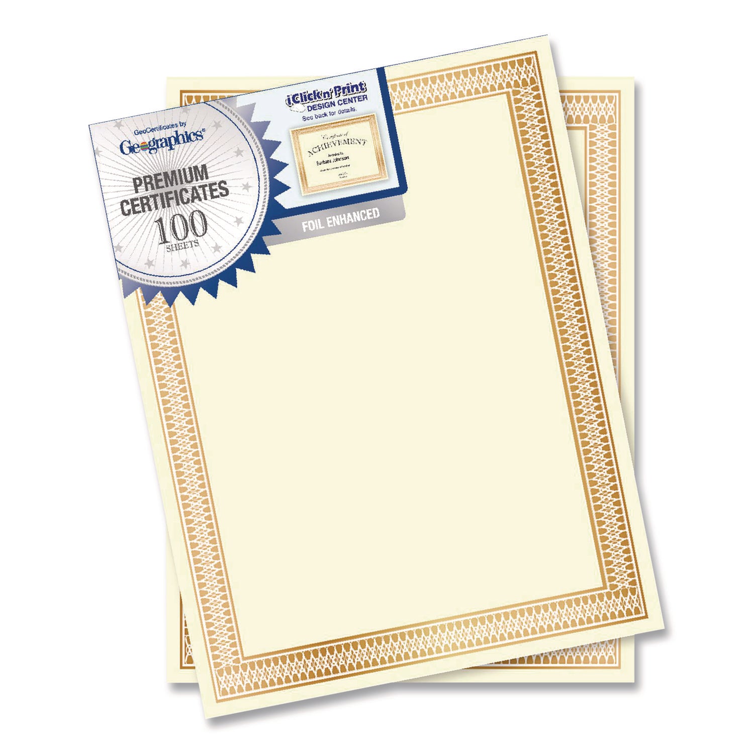 24 lb Basis Weight - 8.5" Width - Laser, Inkjet Compatible - Gold - 100 / Pack