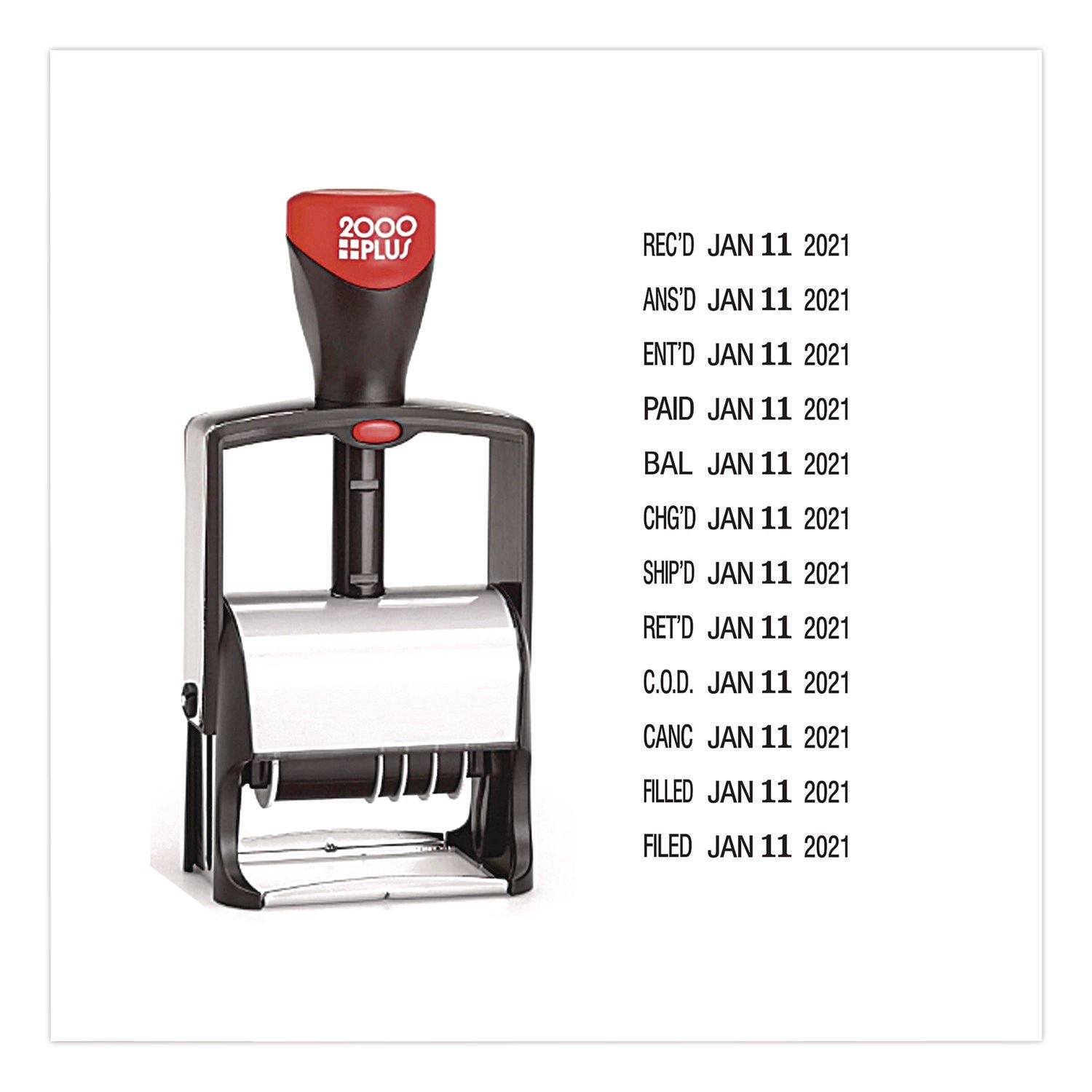 Classic Line Message Dater, 5 Years, 12 Phrases, 1.75 X 0.18, Black Ink