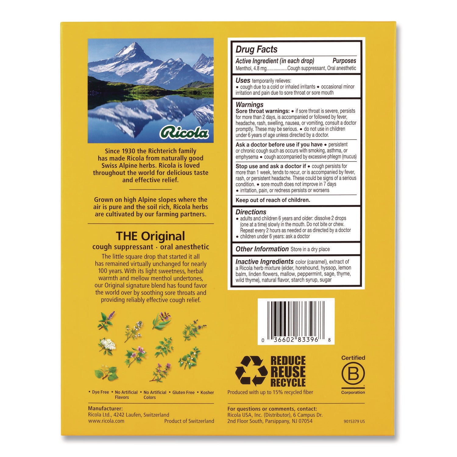 For Cough, Itchy Throat, Cold, Flu, Allergy - 1 / Carton