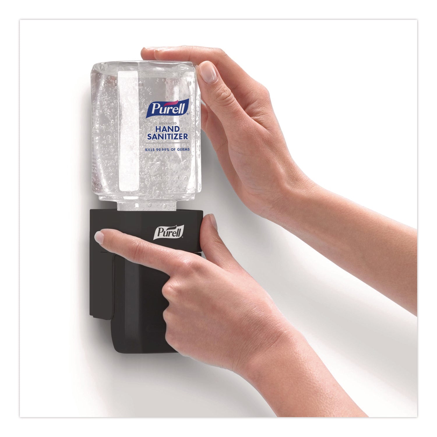 Advanced Hand Sanitizer Gel, Refill for ES Everywhere System, 450 mL Refill, Clean Scent, 6/Carton