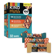 Individually Wrapped - Dark Chocolate Nuts & Sea Salt, Caramel Almond and Sea Salt, Peanut Butter Dark Chocolate - 0.70 oz - 32 / Carton