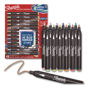 Sharpie Creative Markers, Bullet Bold Point, Assorted Colors (Navy, Coral, Lime, Lilac), Water-Based Ink, 12 Pack
