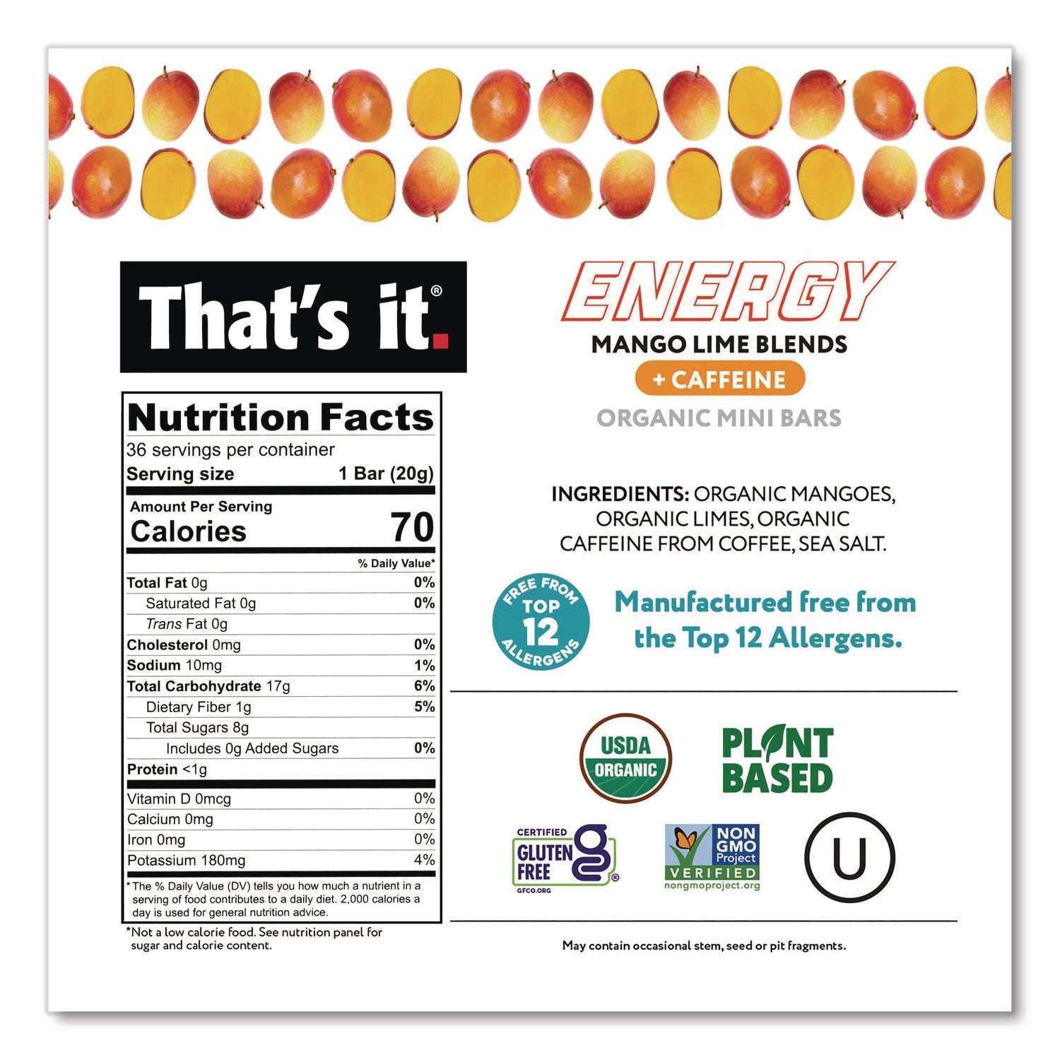 FOOD,MNGO ENRGY BRS,36CT