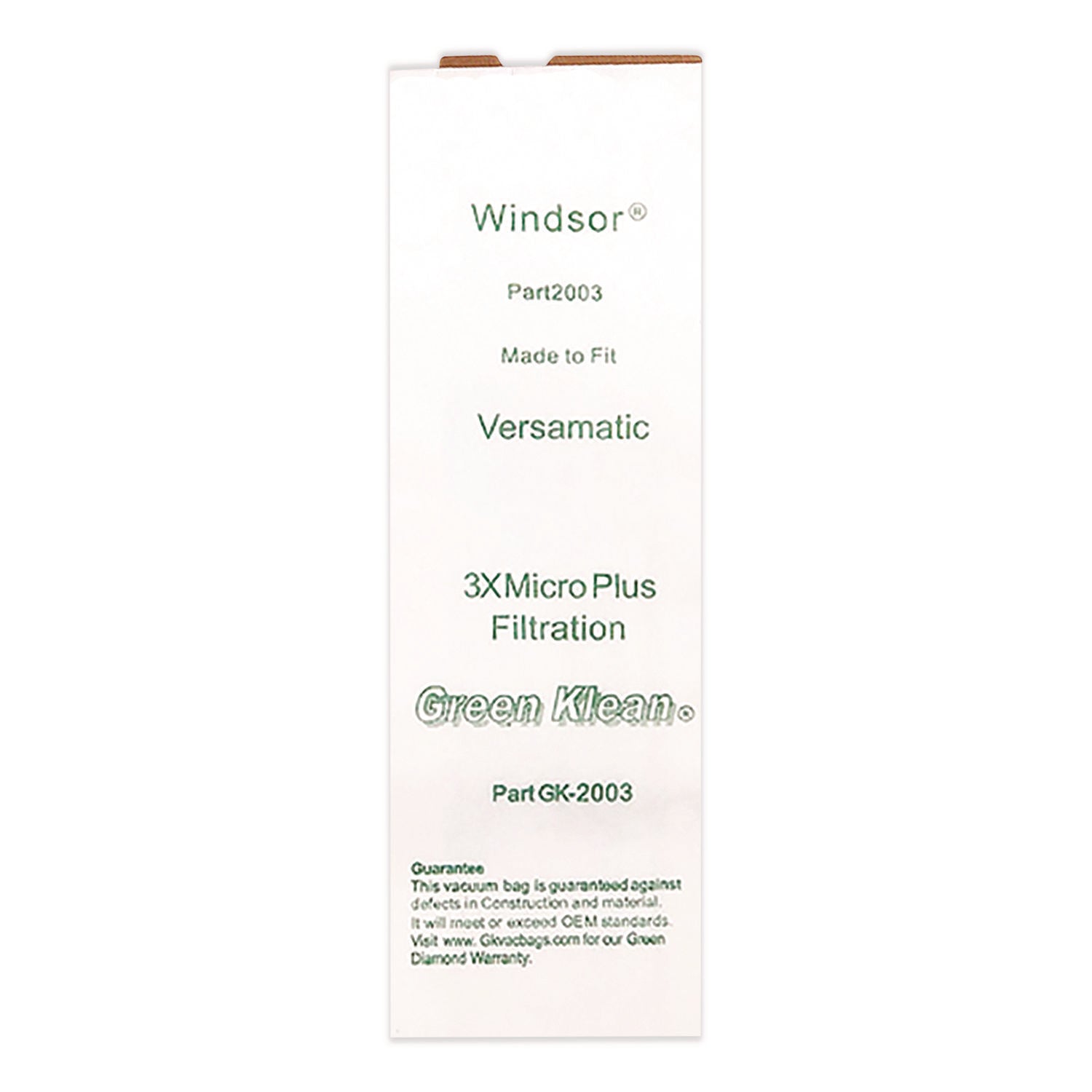 Replacement Vacuum Bags, Fits Allstar Javelin/triple S Prosense Ii/windsor Versamatic, 10/pack