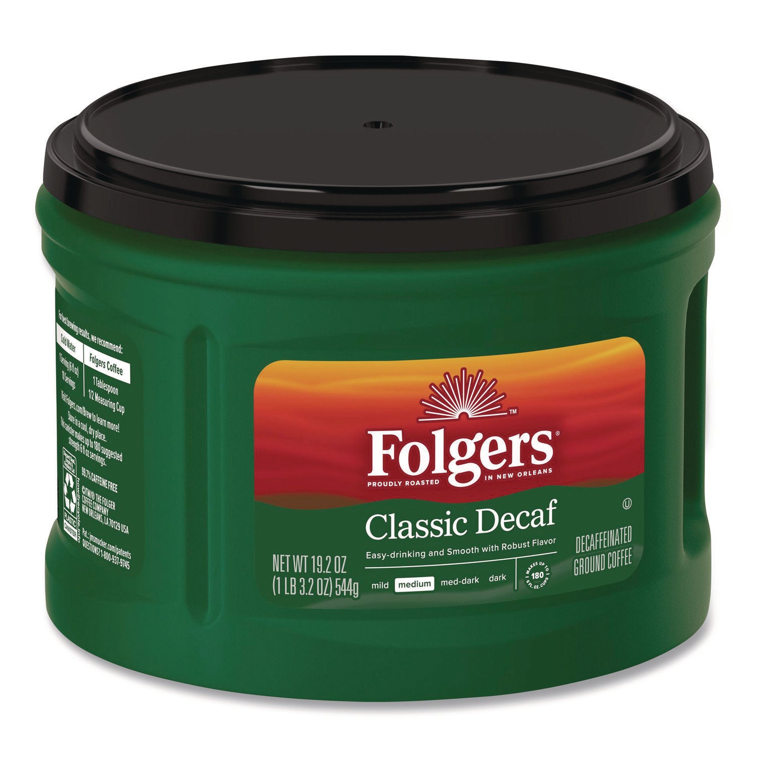 Coffee, Classic Roast Decaffeinated, Ground, 19.2 oz Can