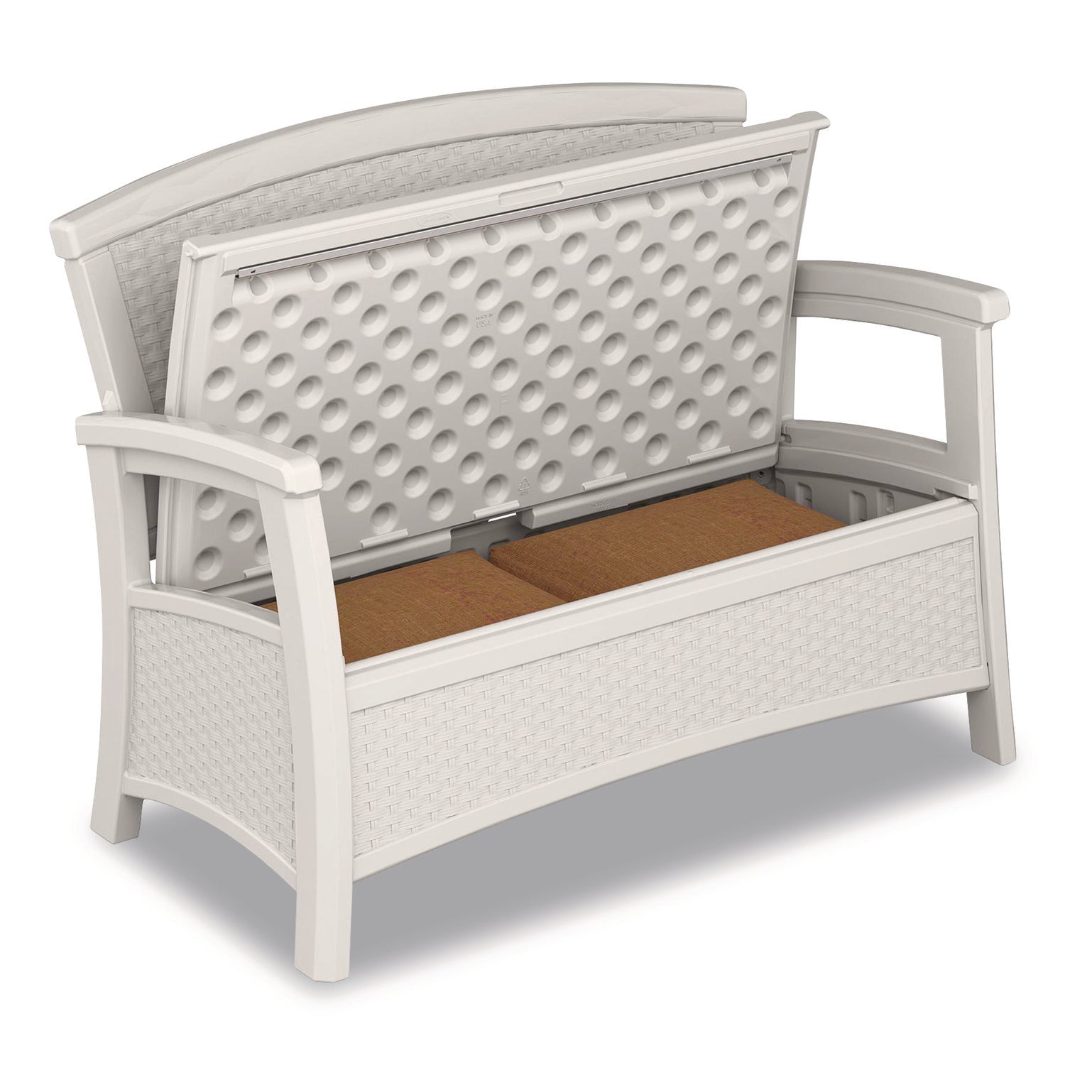 Elements Loveseat with Storage, 47" x 29.75" x 35.5", Ice Cube