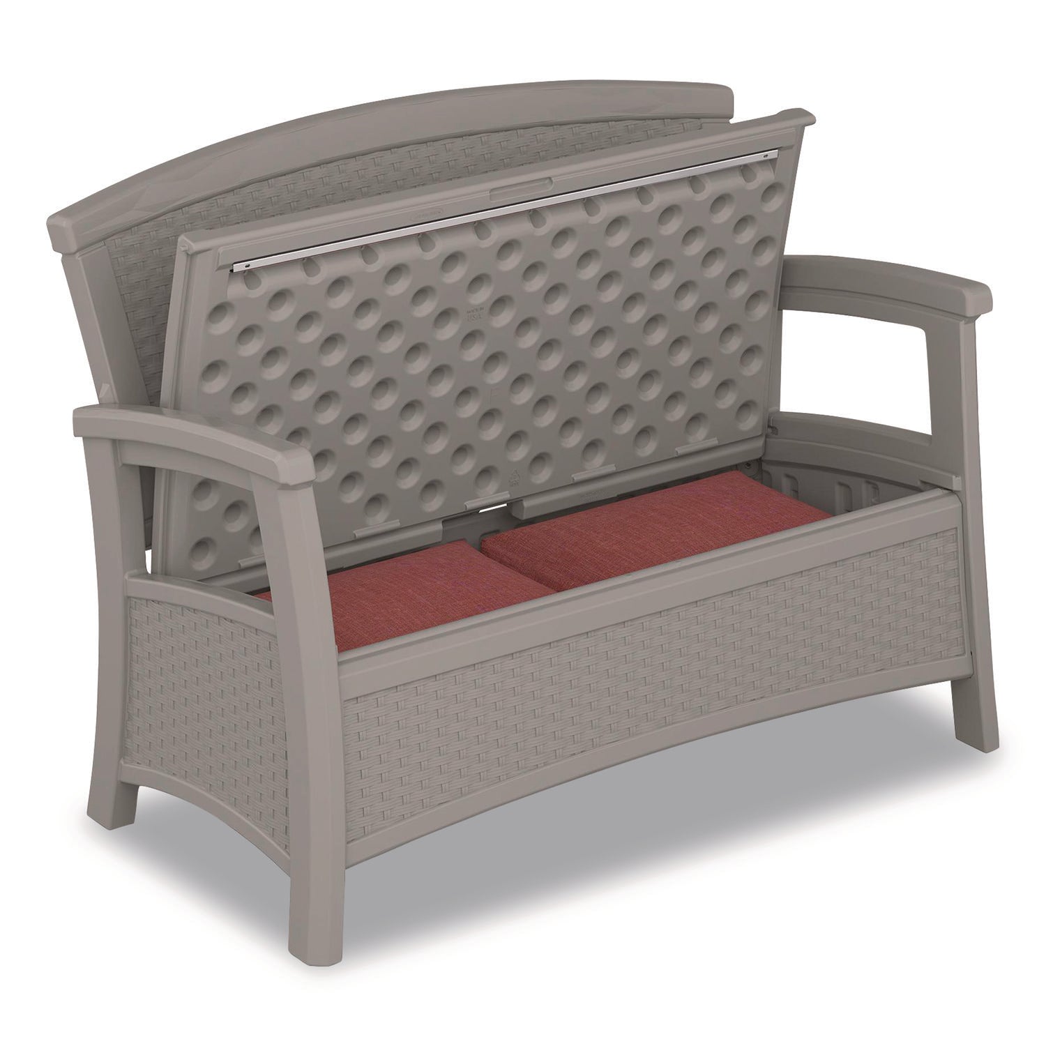 Elements Loveseat with Storage, 47" x 29.75" x 35.5", Dove Gray