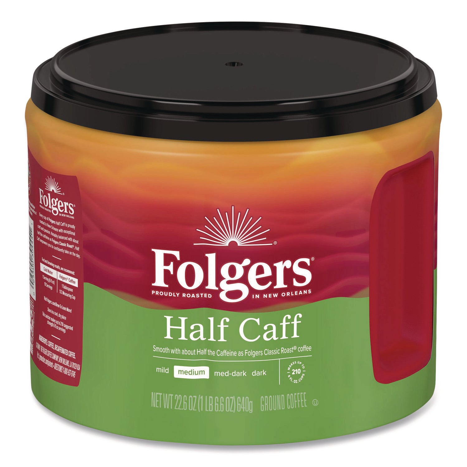 Coffee, Half Caff, 22.6 Oz Canister