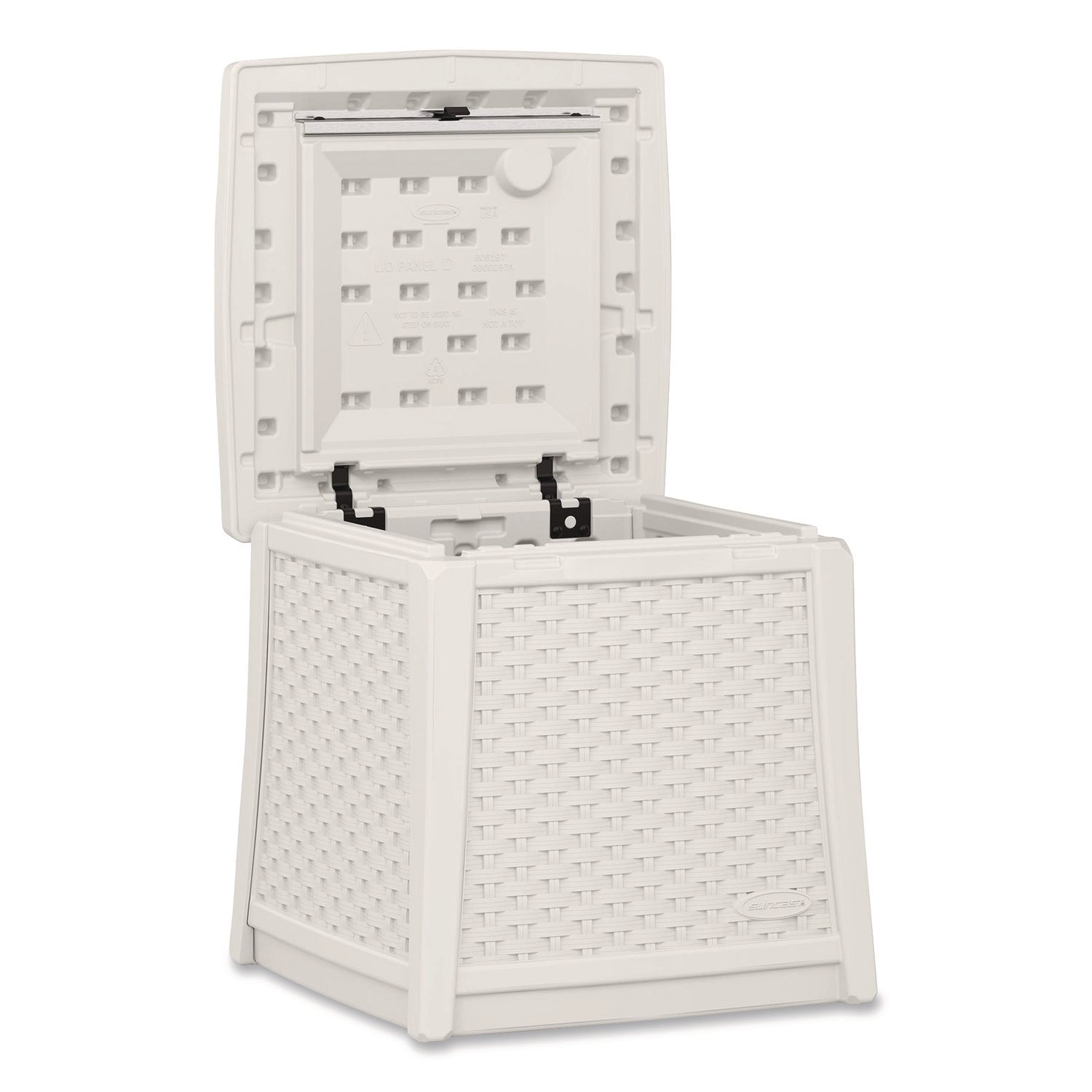 Elements End Table with Storage, Square, 18.75w x 18.75d x 18h, Ice Cube Top, Ice Cube Base/Legs
