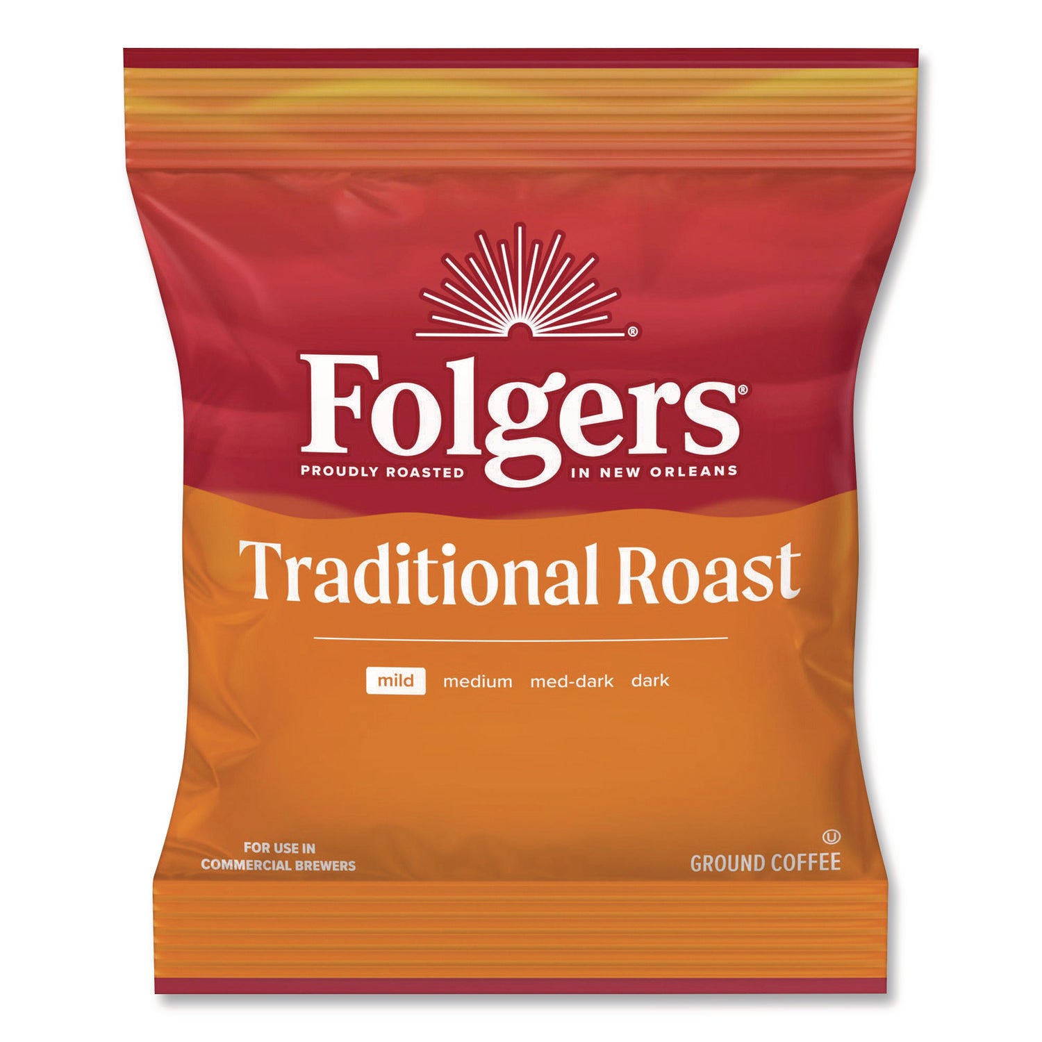 Ground Coffee Fraction Packs, Traditional Roast, 2oz, 42/carton