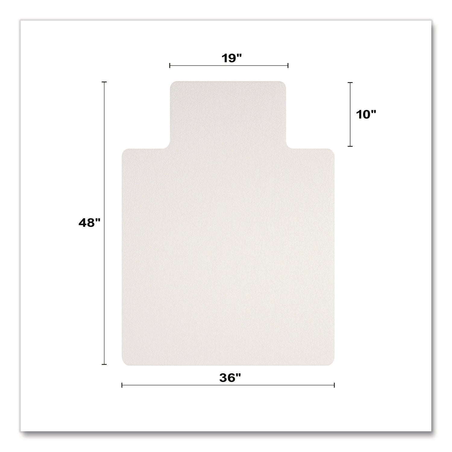Deflecto OceanMat Chair Mat for Hard Floor - Hard Floor, Chair, Wood Floor, Tile Floor, Laminate Floor48" Width x 36" Depth - Lip Size 10" Length x 19" Width - Lipped - Plastic, Polyethylene Terephthalate (PET) - Clear - 1 Each