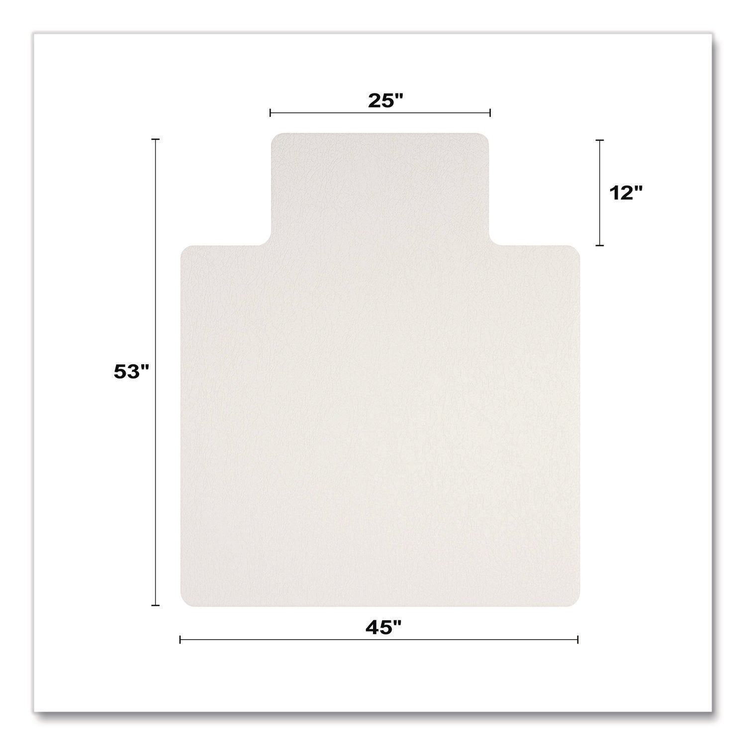 Deflecto OceanMat Chair Mat for Hard Floor - Hard Floor, Wood Floor, Tile Floor, Laminate Floor, Floor, Commercial53" Width x 45" Depth - Lip Size 12" Length x 25" Width - Lipped - Plastic, Polyethylene Terephthalate (PET) - Clear - 1 Each