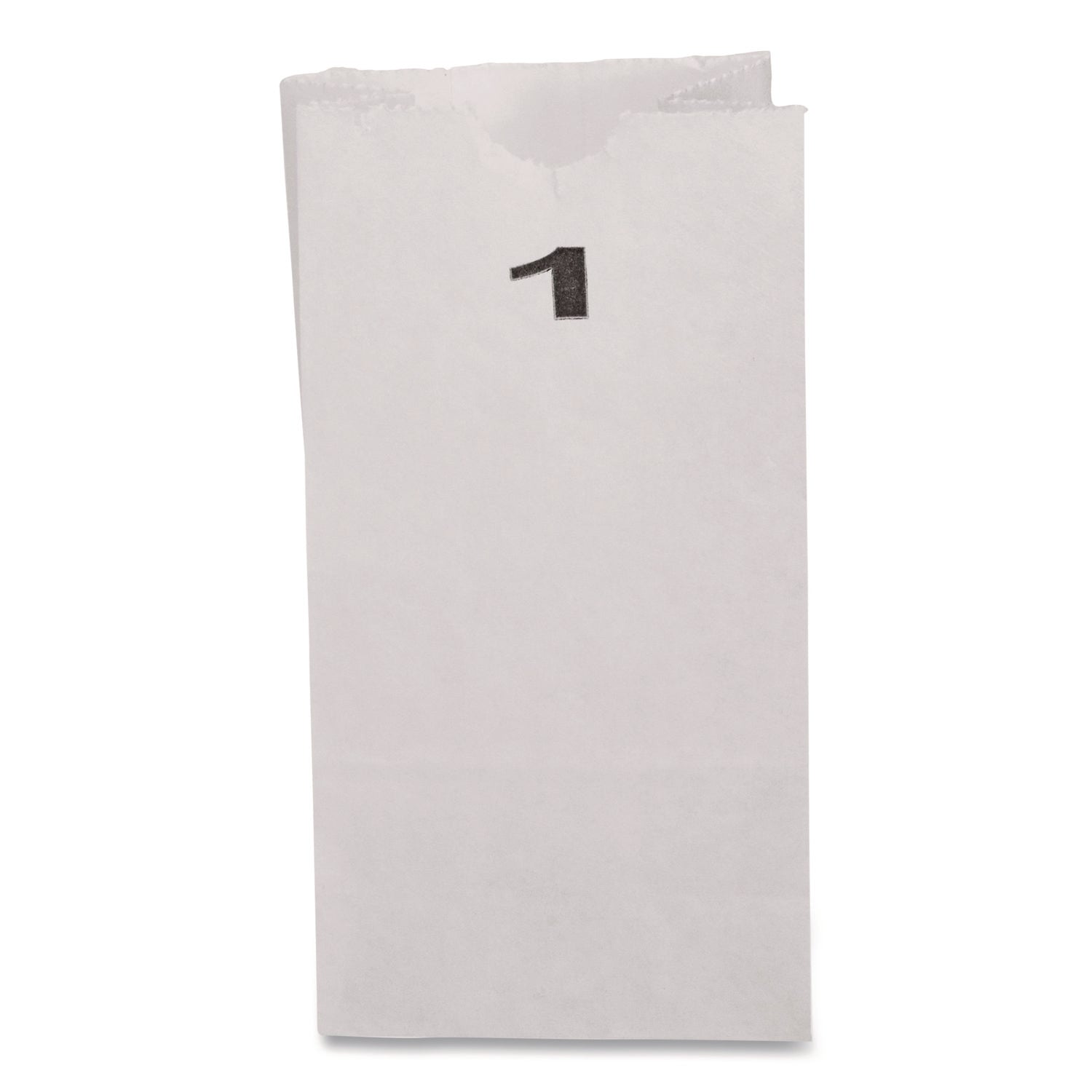 Grocery Paper Bags, 1# Size, 30# Basis Weight, 3.5" x 2.25" x 6.63", White, 500/Bundle