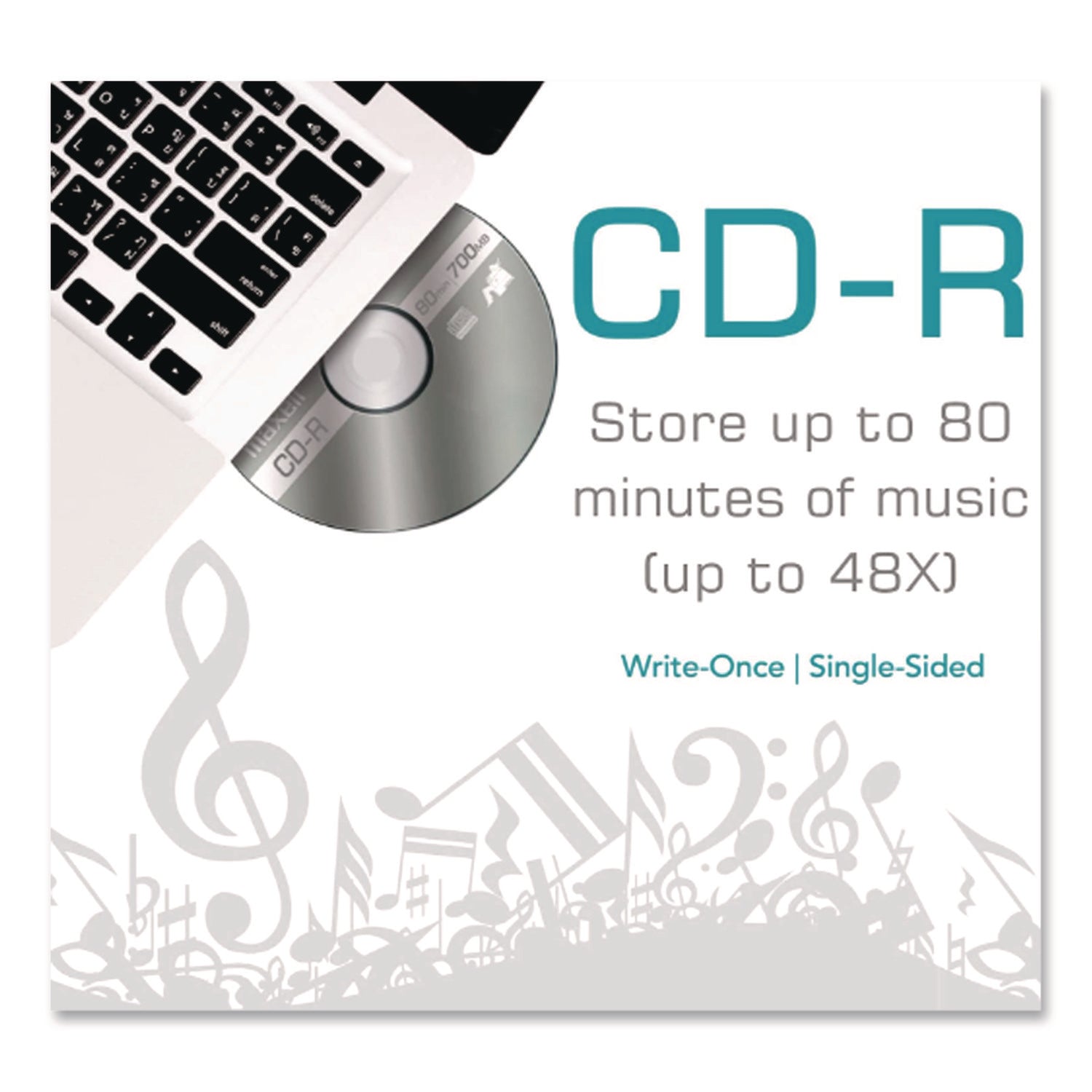 120mm - Single-layer Layers - Printable - Inkjet, Thermal Print Technology - 1.33 Hour Maximum Recording Time