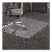 Deflecto EconoMat Chair Mat - Carpeted Floor - 53" Length x 45" Width x 0.063" Thickness - Rectangular - Polycarbonate - Clear - 1 Each