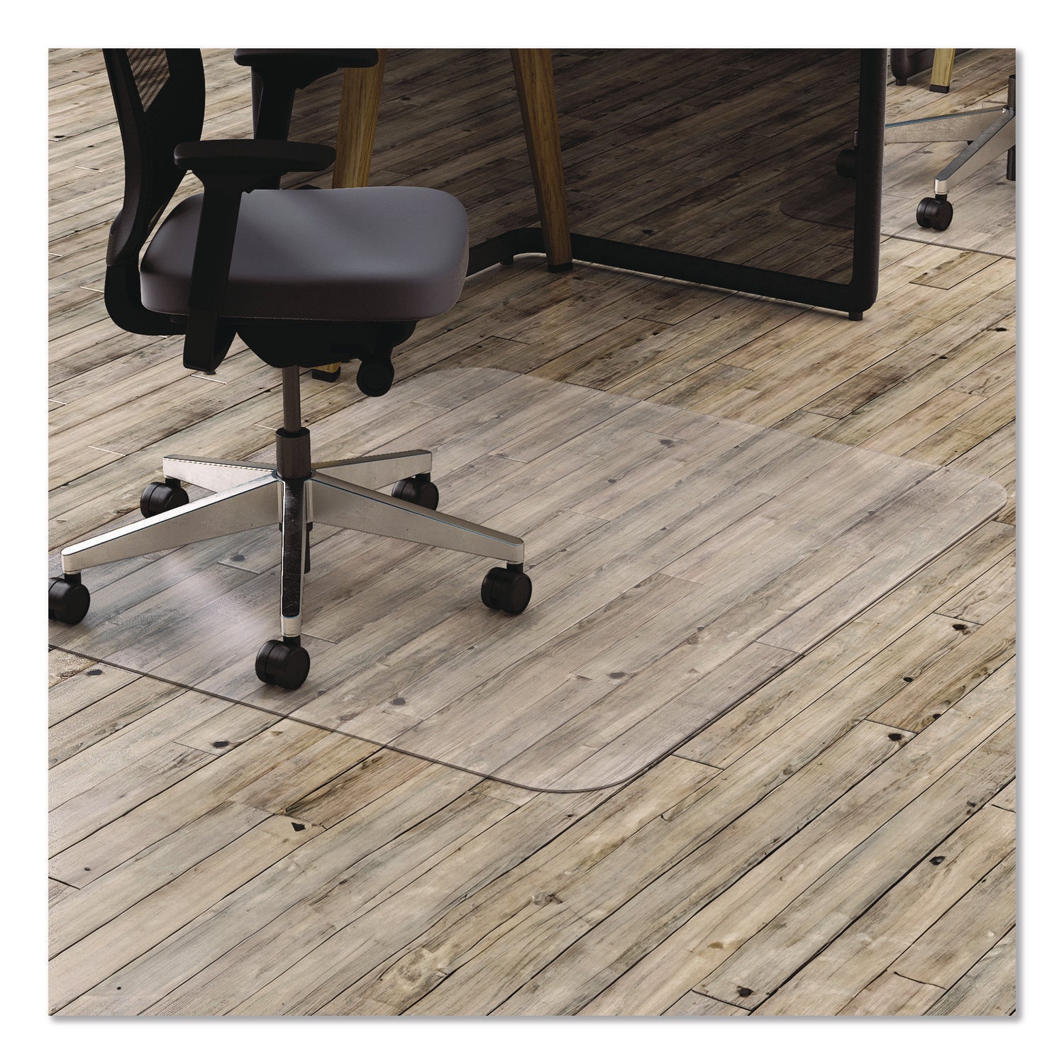 Deflecto Polycarbonate Chair Mat for Hard Floors - Hard Floor - 48" Length x 36" Width - Rectangular - Polycarbonate - Clear - 1 Each