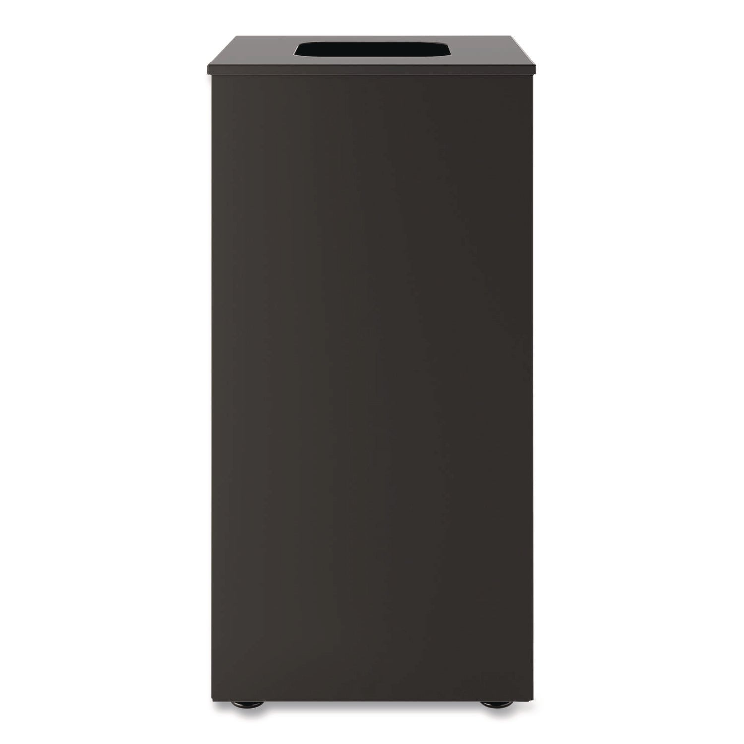 Square Metal Decorative Can, Steel, 24 gal, Black