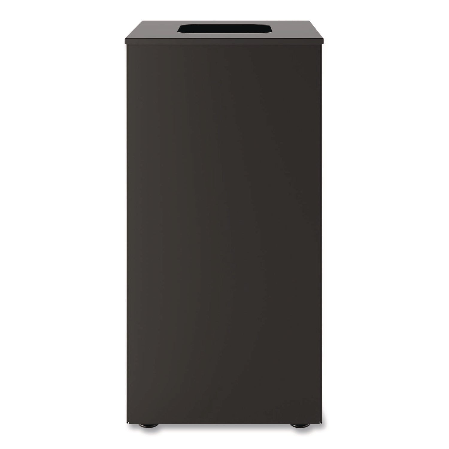 Square Metal Decorative Can, Steel, 24 gal, Black