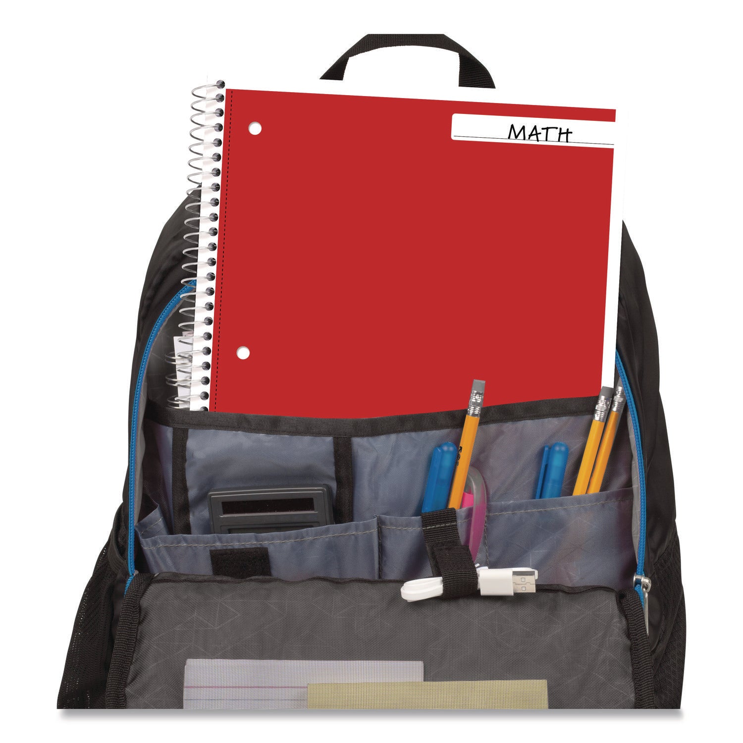 Spiral Notebook, 1-Subject, Wide/Legal Rule, Randomly Assorted Cover Color, (100) 10.5 x 7.5 Sheets