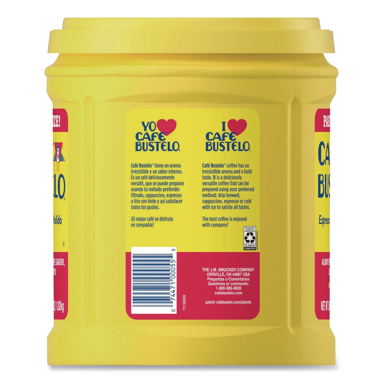 Café Bustelo Ground Espresso Coffee, Dark Roast, 36 oz Can, 1 Each