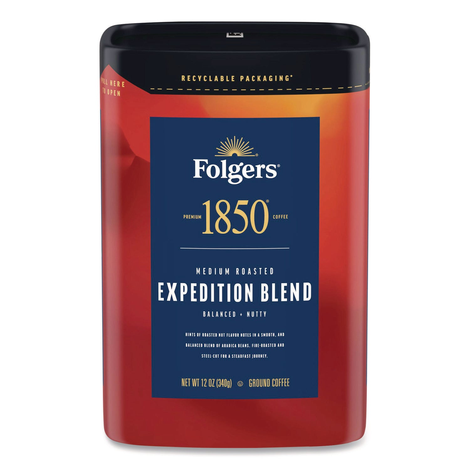 Folgers 1850 Expedition Blend Medium Roast Ground Coffee, 12 oz, 1 Each
