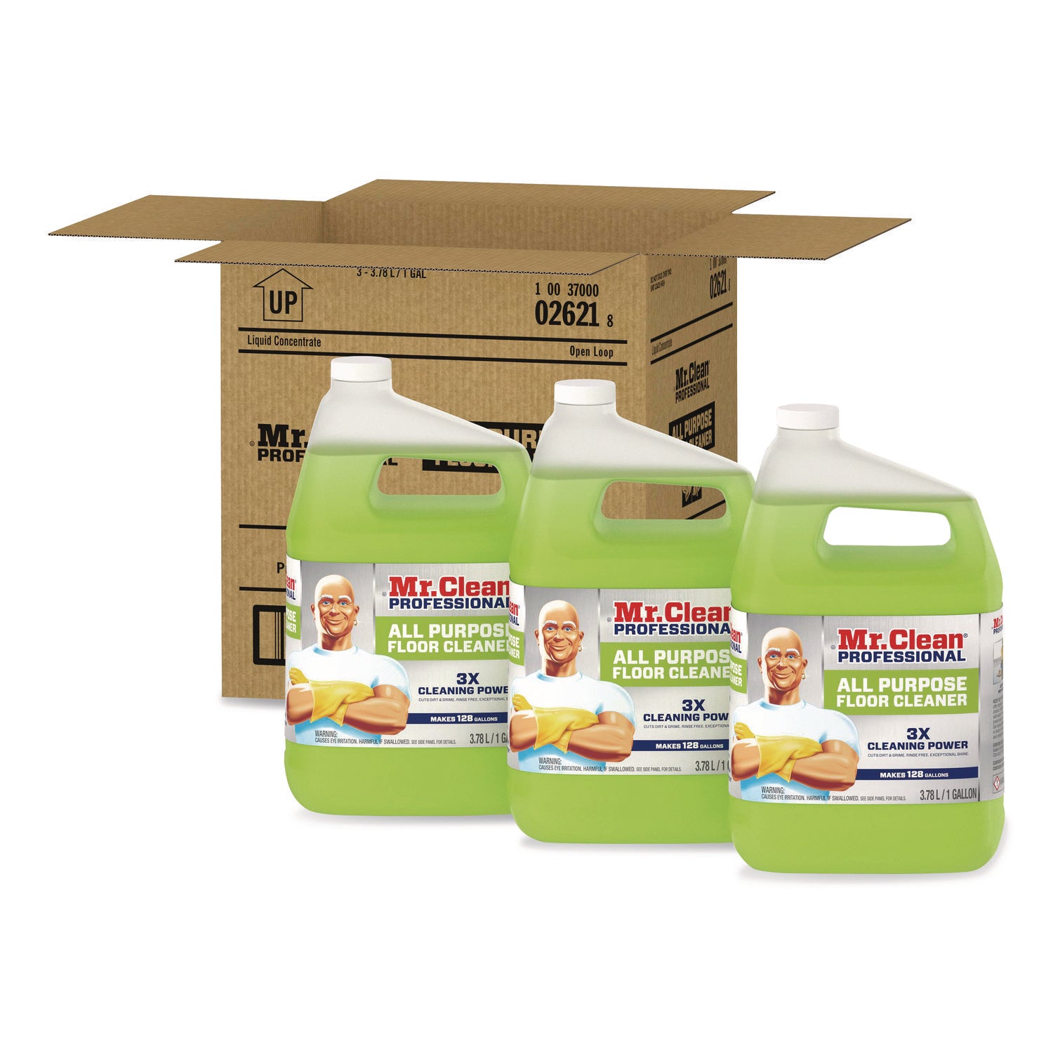Mr. Clean Professional Finished Floor Cleaner - For Tile - Liquid - 128 fl oz (4 quart) - Residue-free - Yellow - 3 / Carton