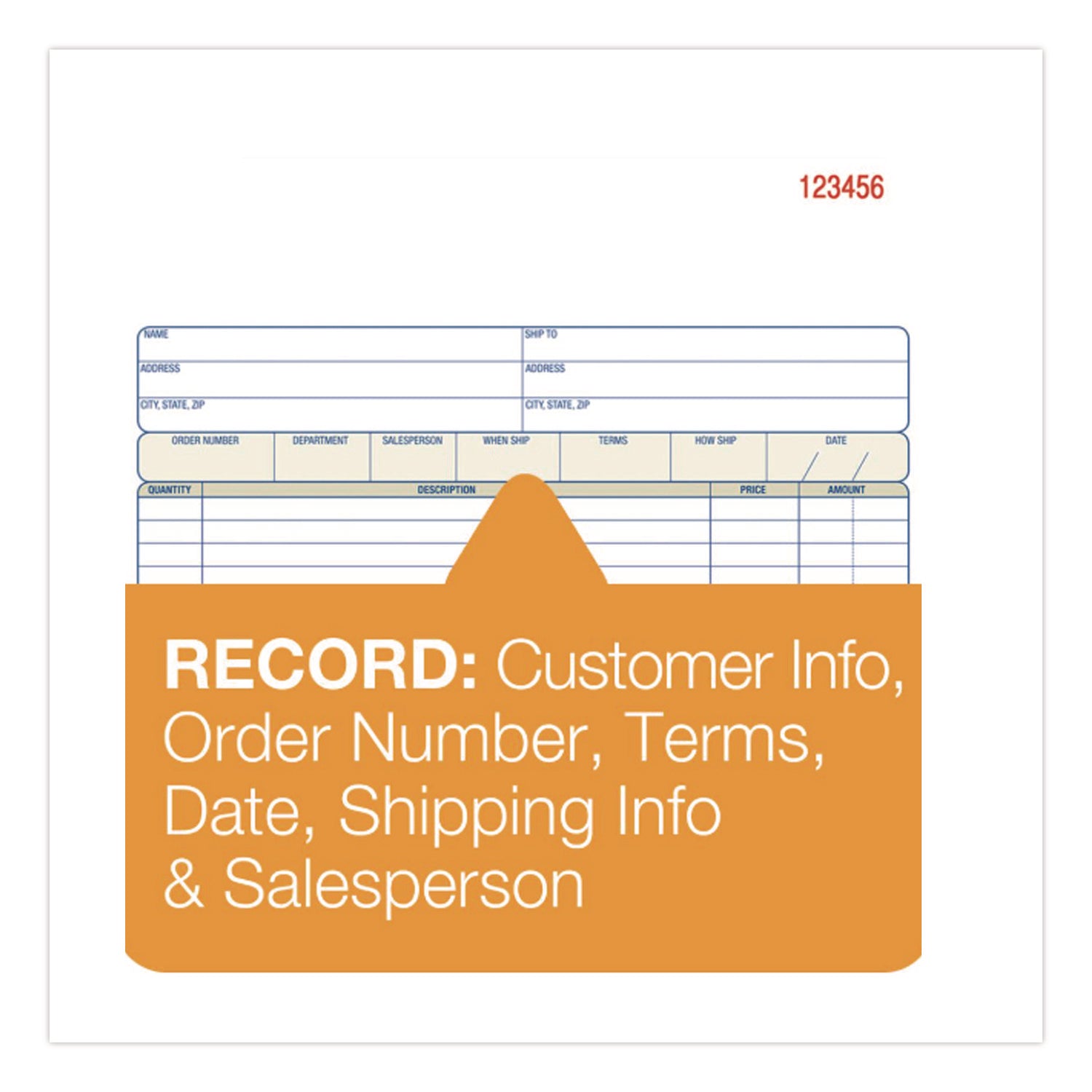Multipart Sales Order Pad, Two-Part Carbonless, 8.38 x 10.19, 50 Forms Total