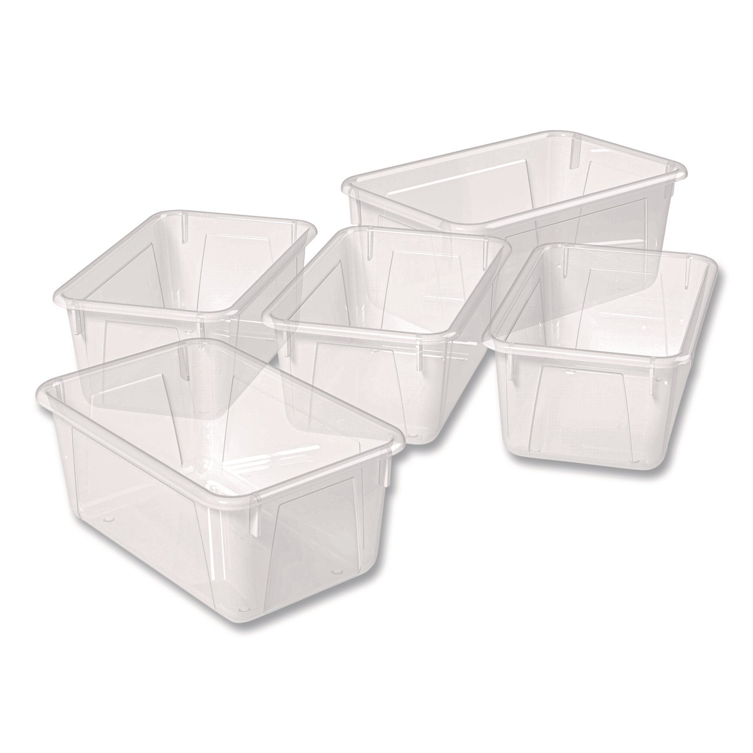 Small Cubby Bin, Translucent, 5-Pack