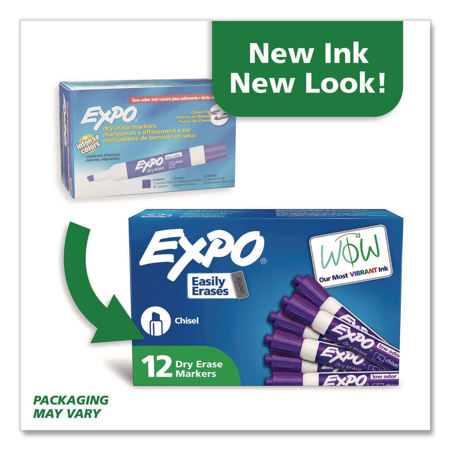 Chisel Marker Point - Erasable - Purple Ink - 1 Dozen