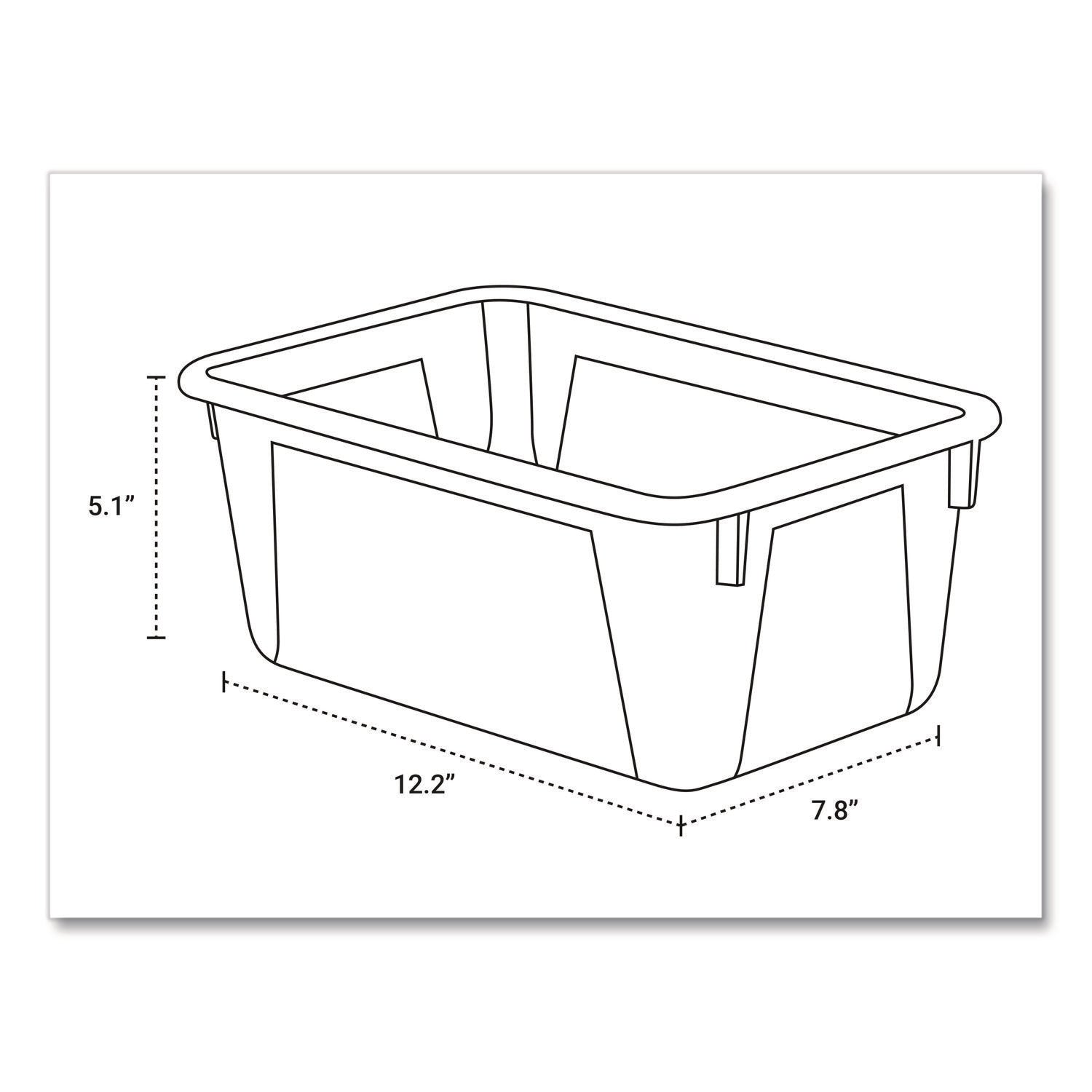 Small Cubby Bin, Translucent, 5-Pack