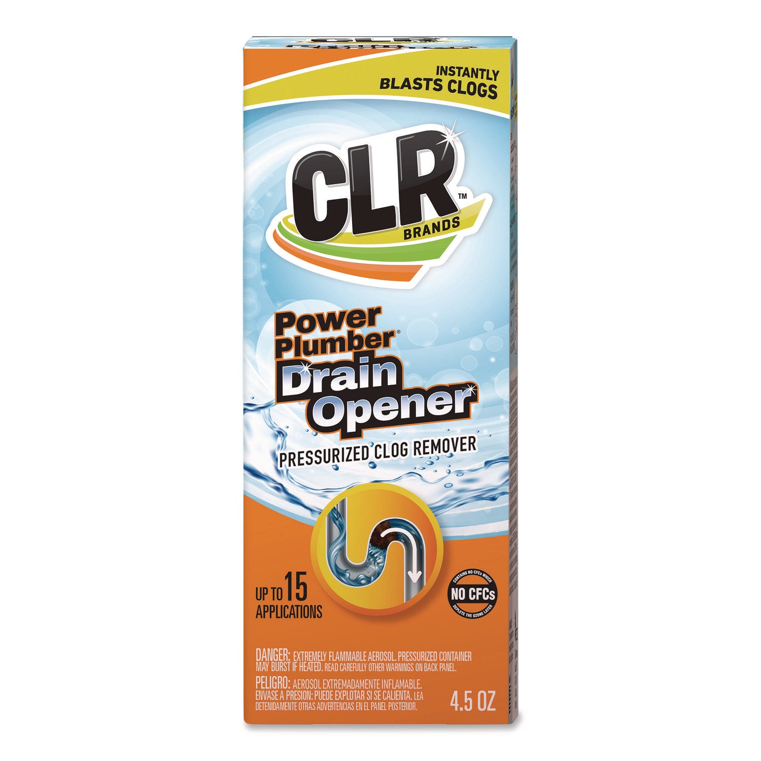 For Drain, Sink, Tub - Aerosol - 4.5 fl oz (0.1 quart) - Unclog, CFC-free, Easy to Use - White - 6 / Carton