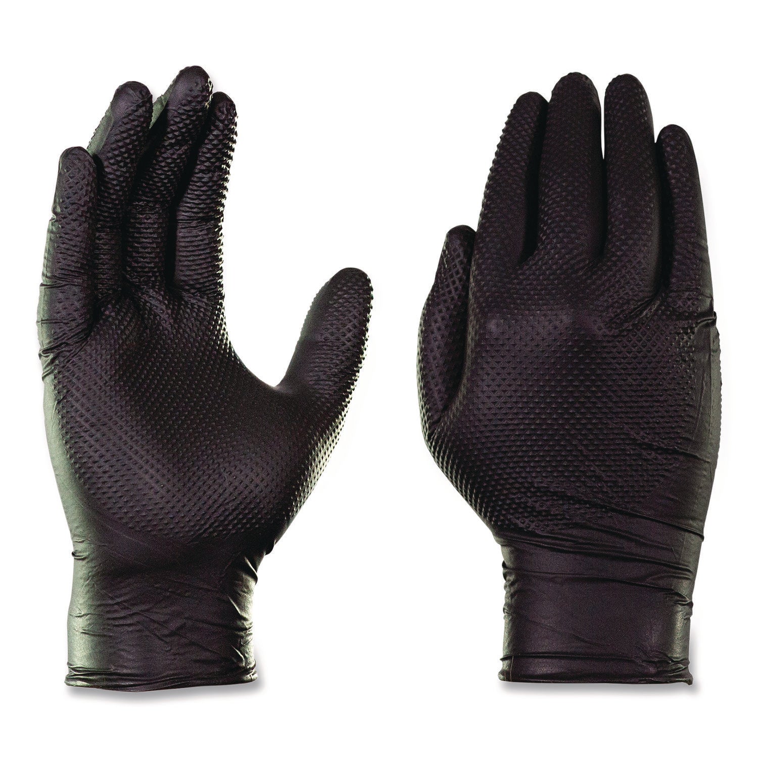 Nitrile Exam Gloves, Powder-Free, 6 mil, Medium, Black 100 Gloves/Box, 10 Boxes/Carton