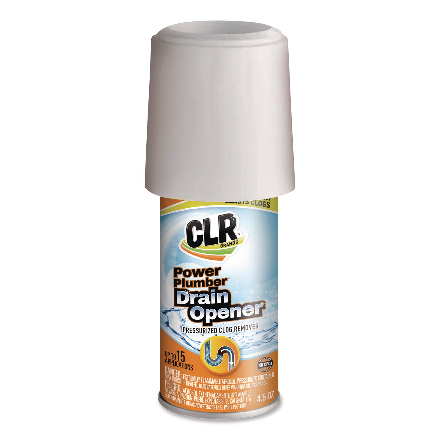 For Drain, Sink, Tub - Aerosol - 4.5 fl oz (0.1 quart) - Unclog, CFC-free, Easy to Use - White - 6 / Carton