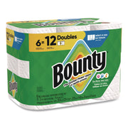 Bounty Select-A-Size Paper Towels, 2 Ply, Diamond Texture, Green, 75 Sheets per Roll, 6 Rolls per Carton