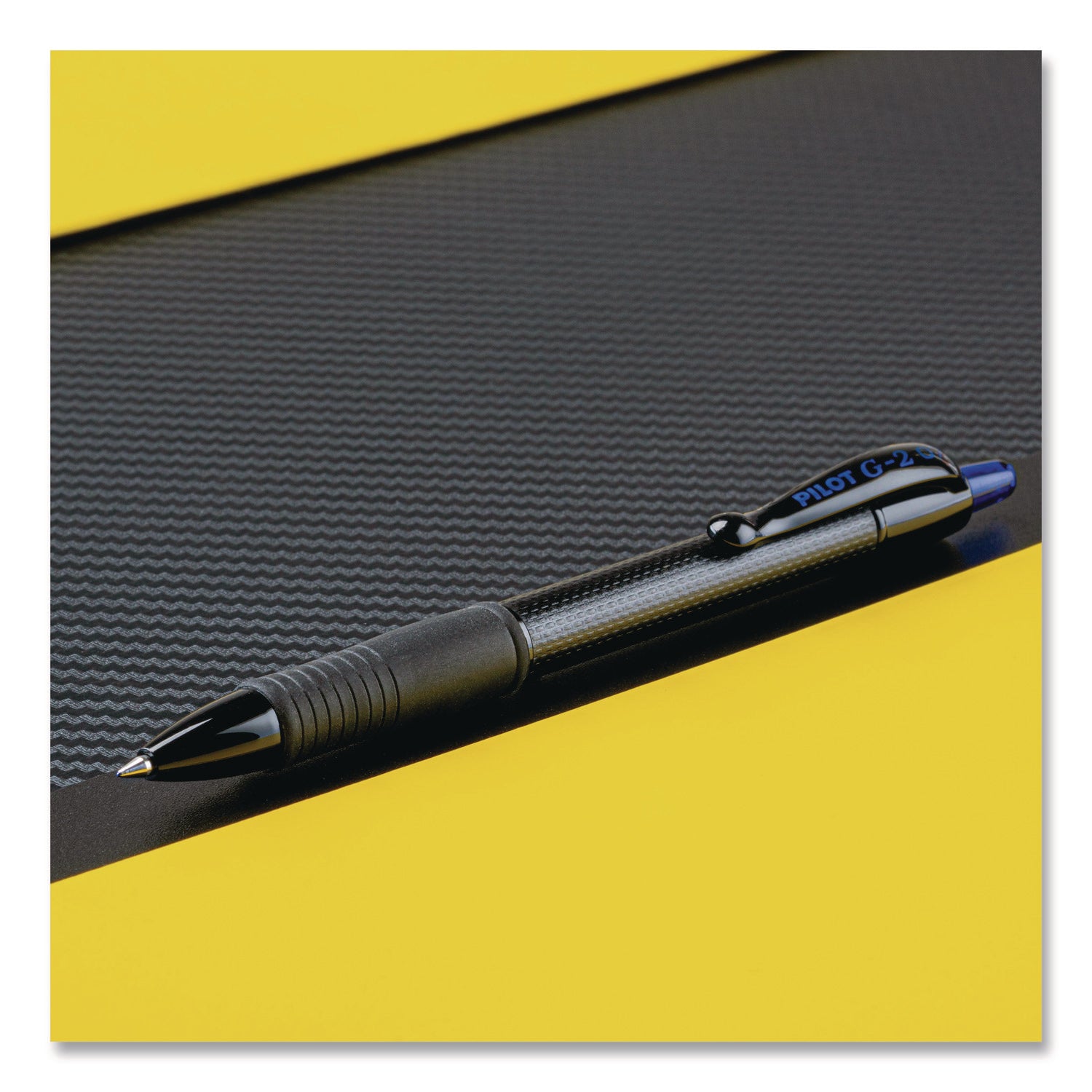 G2 Edge Gel Pen - 0.7 mm Fine Pen Point - Refillable - Retractable - Blue Ink - Gel-based - Black, Blue Barrel - Tungsten Carbide Tip - Writing - 1 Dozen