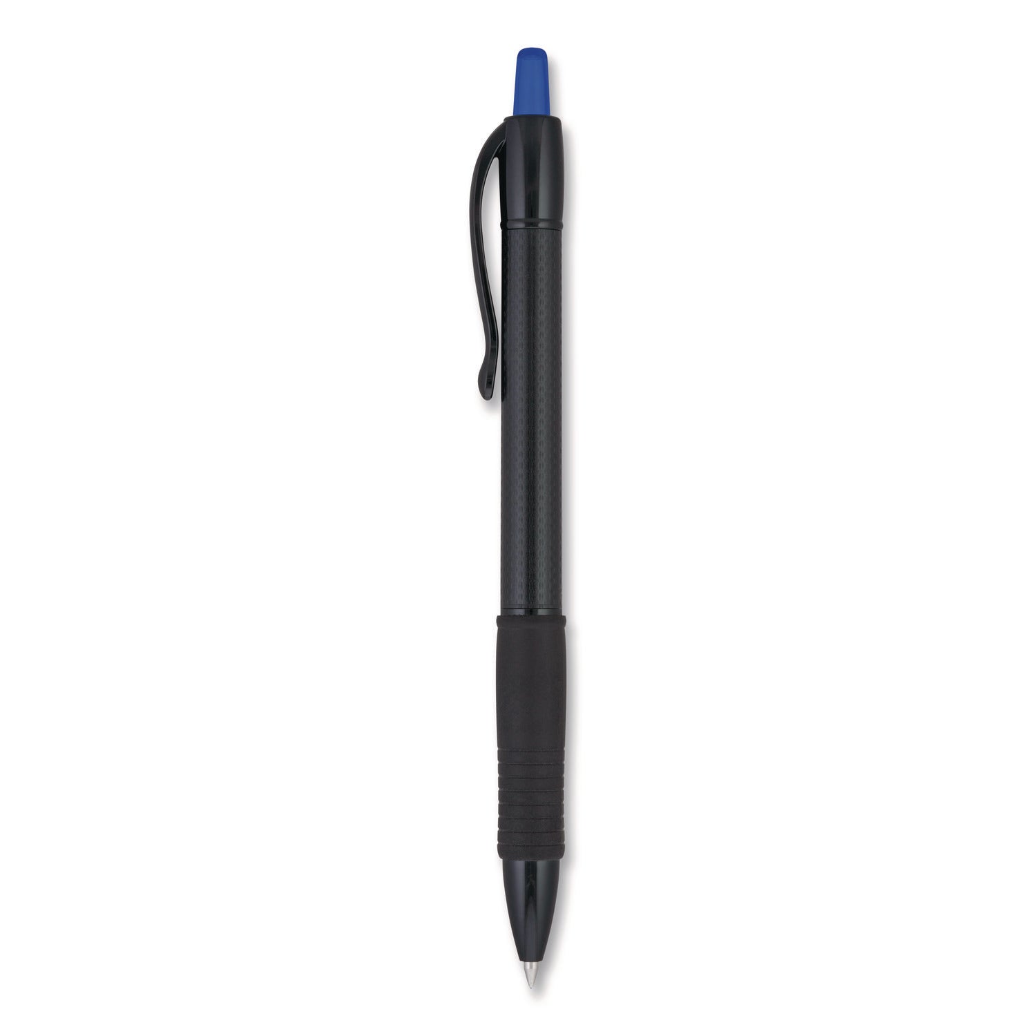 G2 Edge Gel Pen - 0.7 mm Fine Pen Point - Refillable - Retractable - Blue Ink - Gel-based - Black, Blue Barrel - Tungsten Carbide Tip - Writing - 1 Dozen