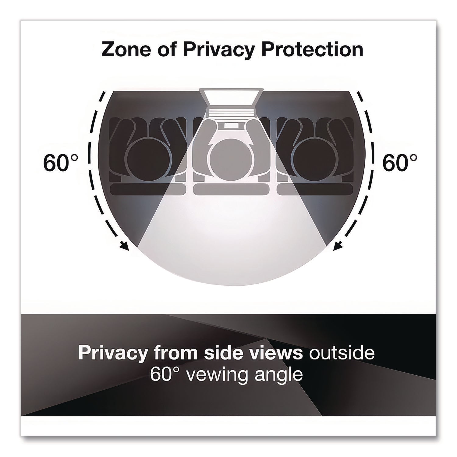 Frameless Blackout Privacy Filter for 18.5" Widescreen Flat Panel Monitor, 16:9 Aspect Ratio
