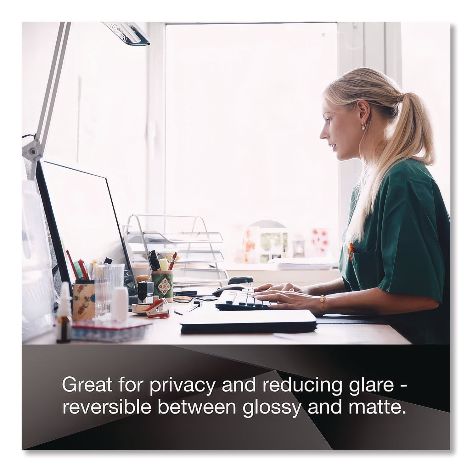 Frameless Blackout Privacy Filter for 18.5" Widescreen Flat Panel Monitor, 16:9 Aspect Ratio
