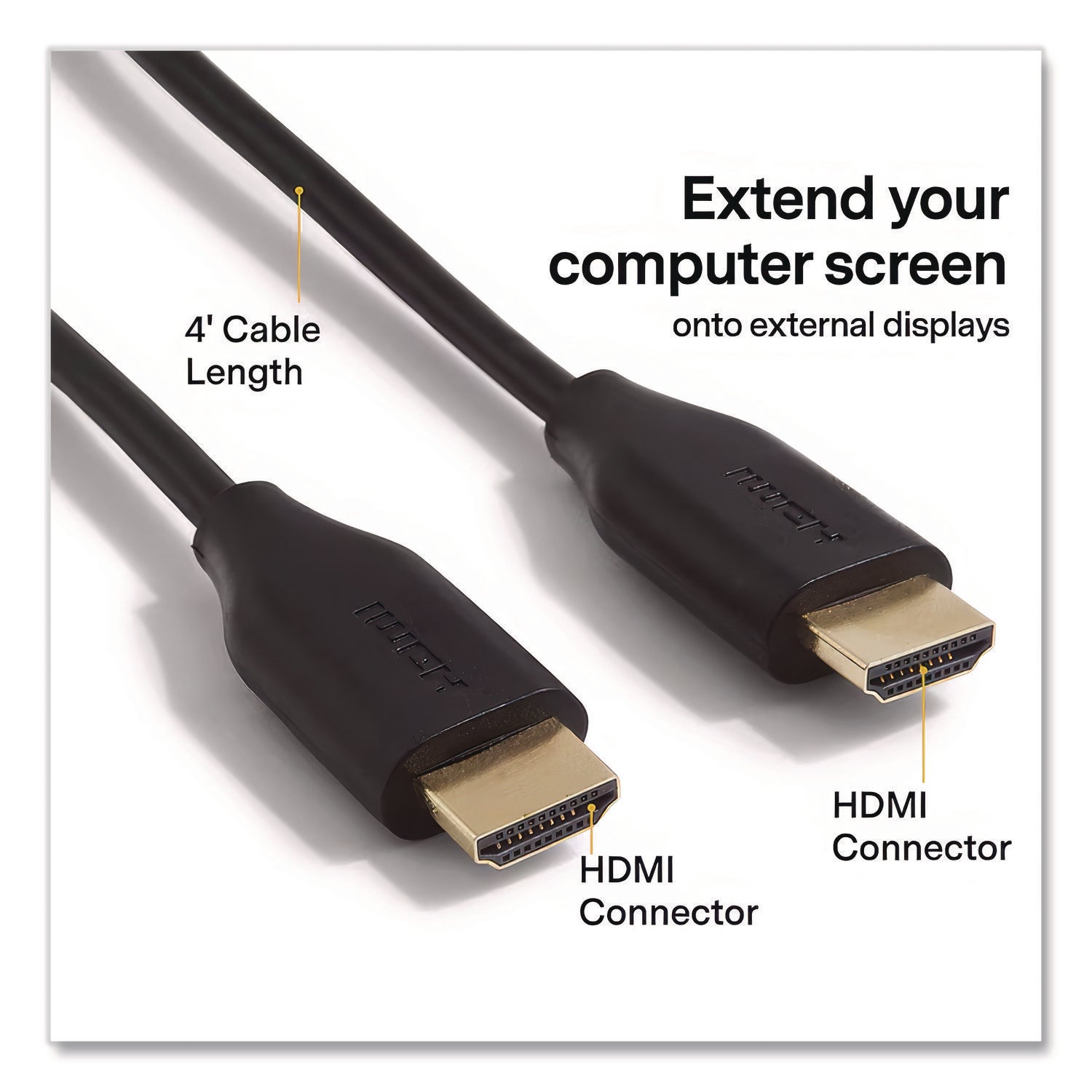 Hdmi 4k Cable, 4 Ft, Black