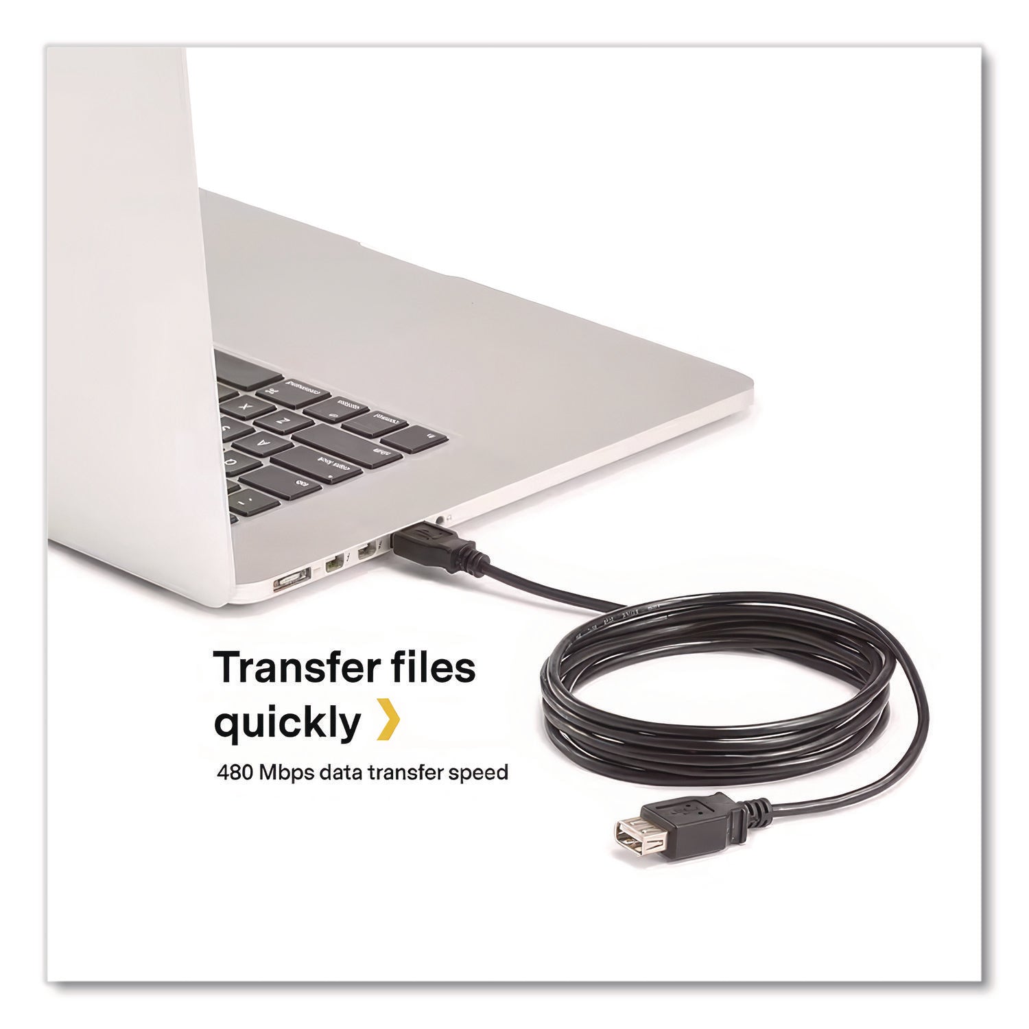 Usb 2.0 Extension Cable, 6 Ft, Black