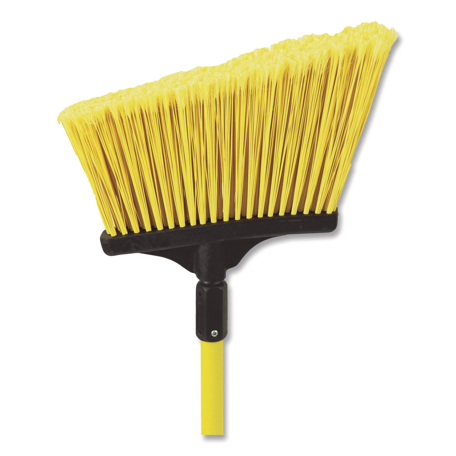 MaxiSweep Angle Broom With Fiberglass Handle, 57" Overall Length, Yellow/Black