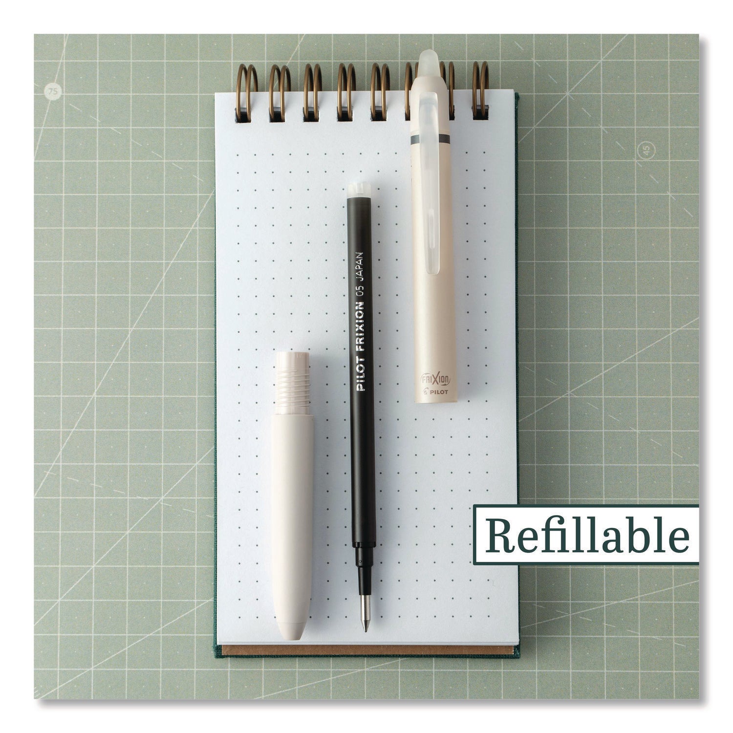 Pilot FriXion Waai Pen Collection - 0.5 mm Extra Fine Pen Point - Retractable - Erasable - Black Ink - Gel-based - Writing - 1 Dozen